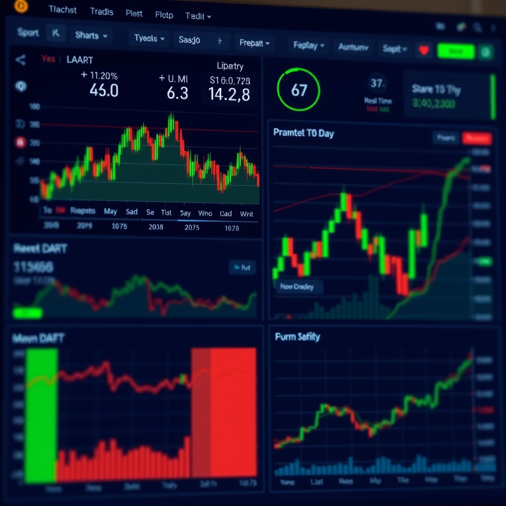 Professional cryptocurrency trading dashboard with real-time charts, market data visualization, and advanced technical indicators for spot trading
