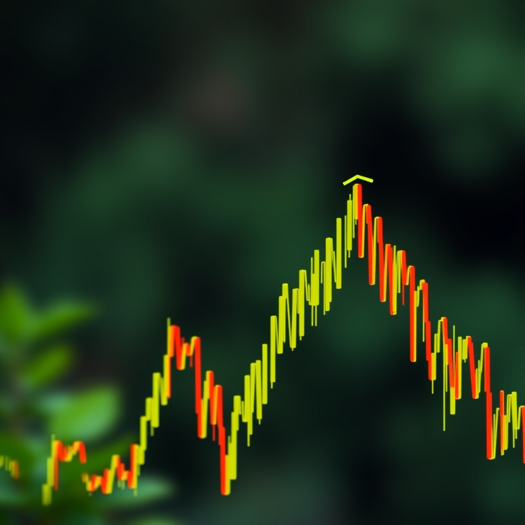 Head and shoulders reversal pattern on Bitcoin price chart showing three peaks with the middle peak being highest, indicating potential bearish reversal